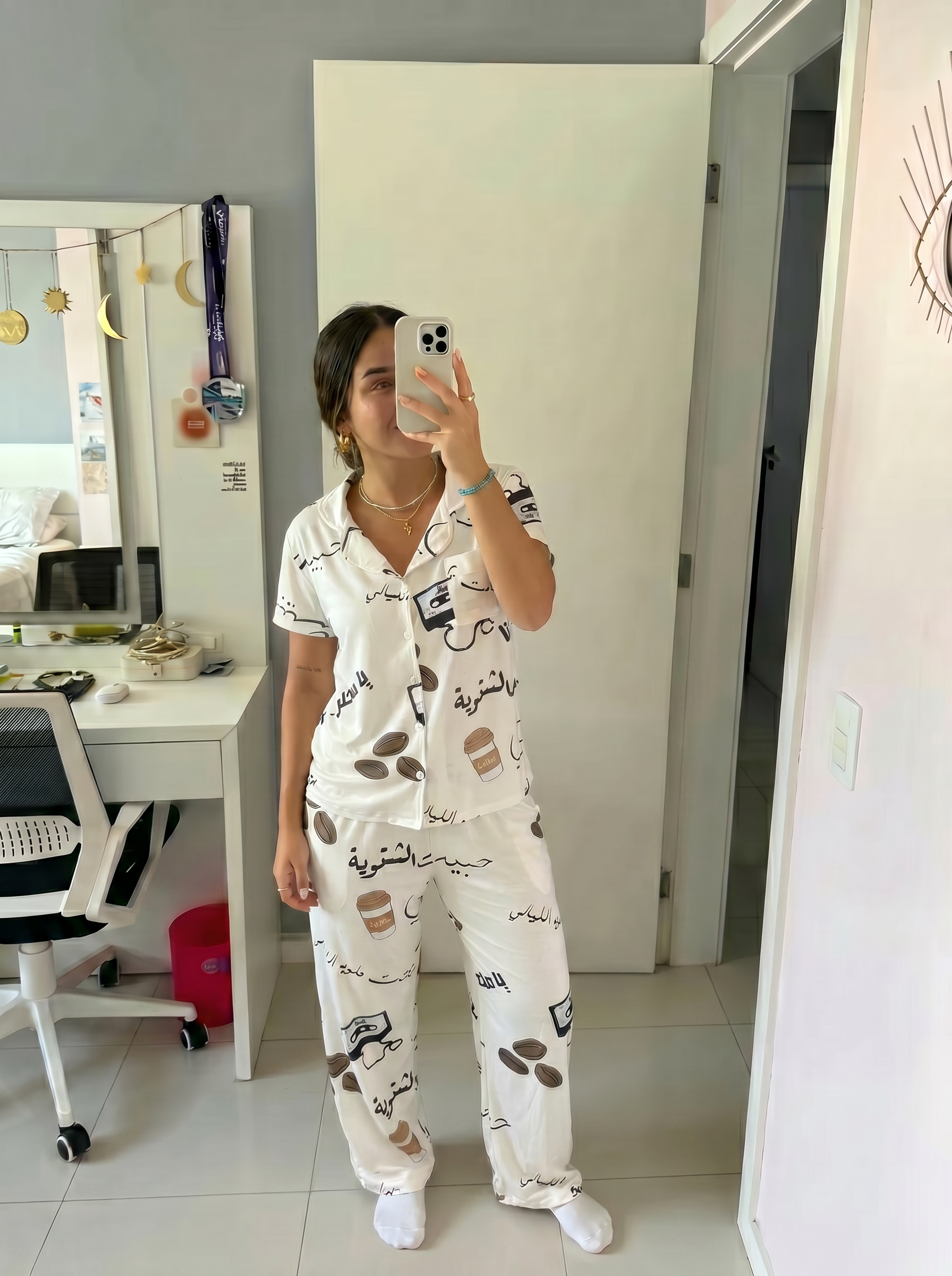 Fayrouz half sleeves buttoned set
