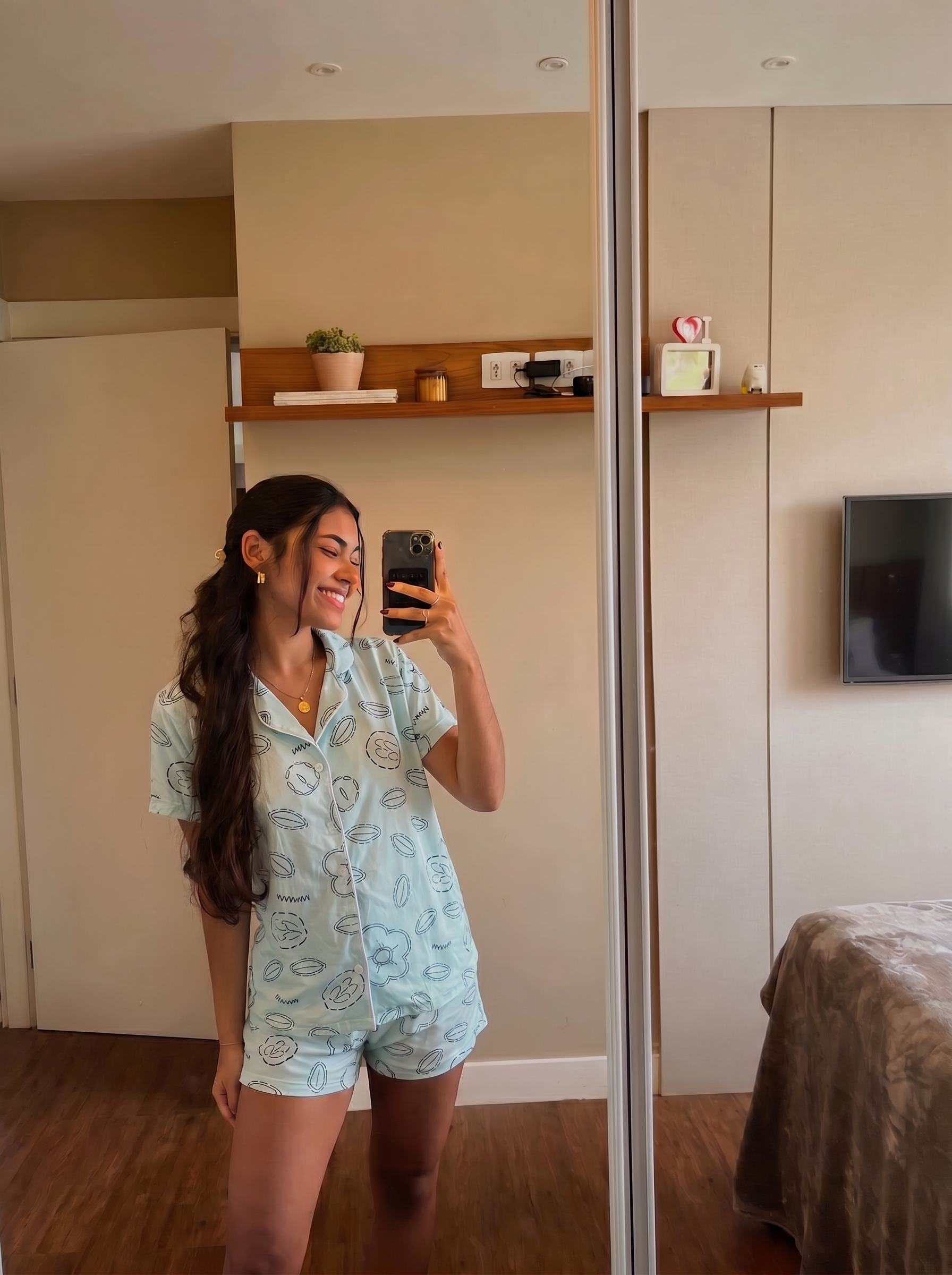 Mint leaves half sleeves set