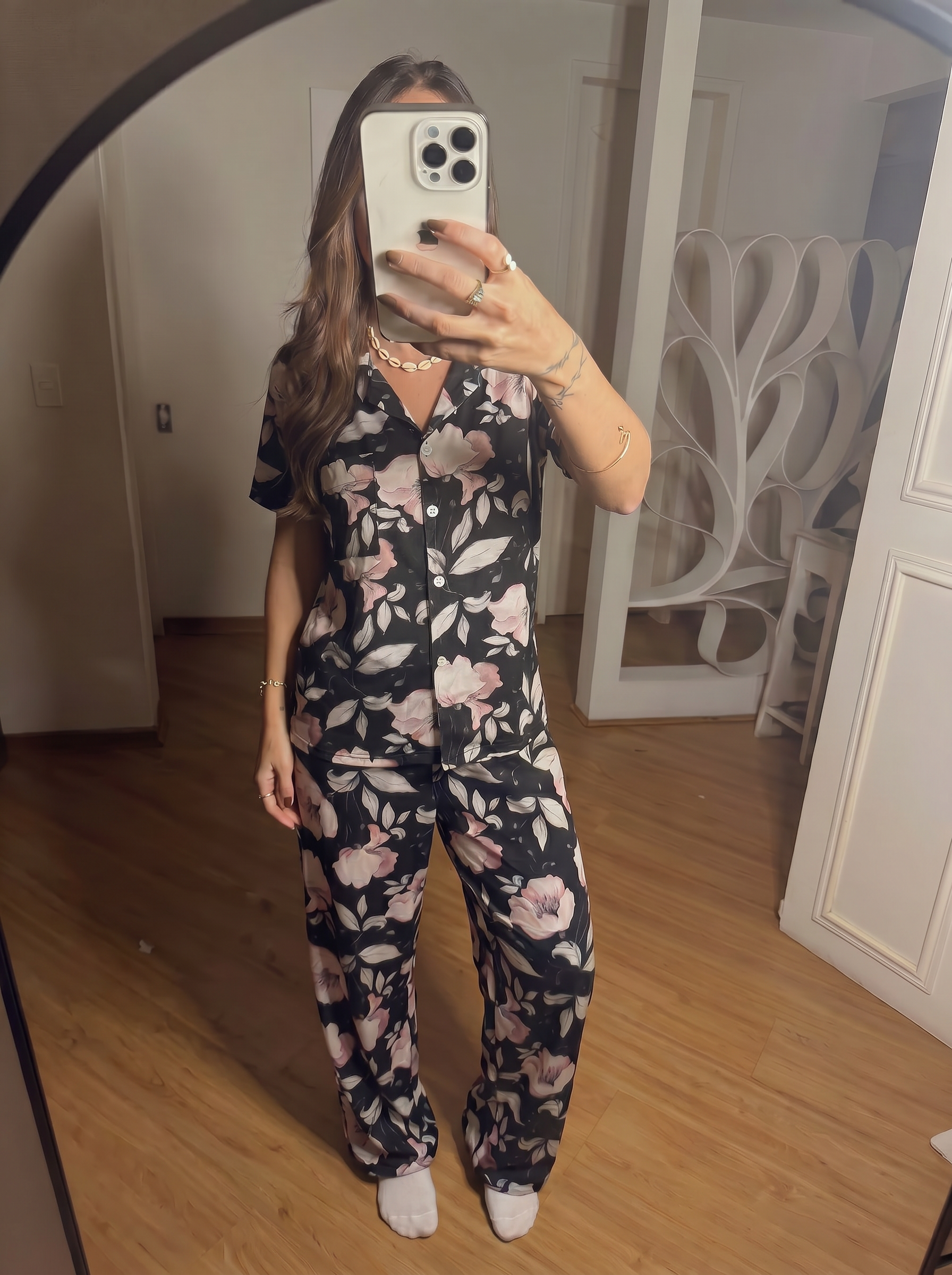 Black rose half sleeves set