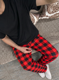 New red careaux pants