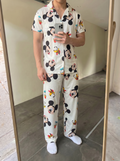 White disney half sleeves set