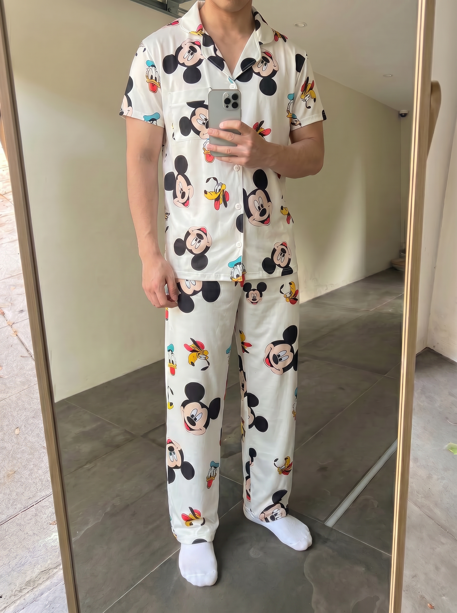 White disney half sleeves set