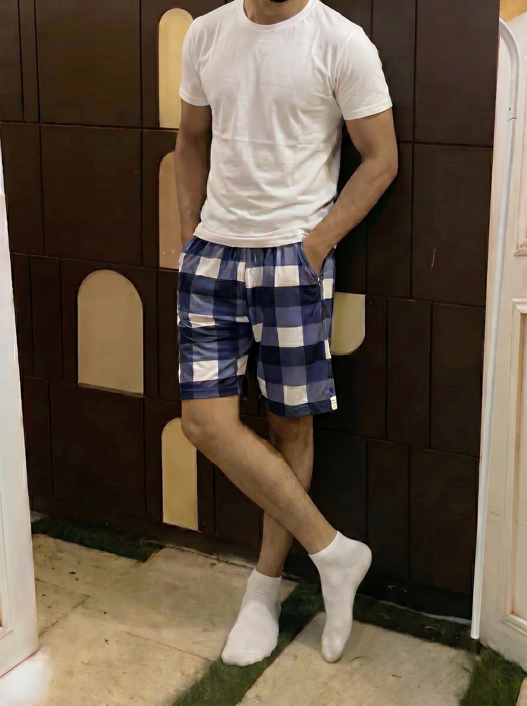 Blue careaux short only