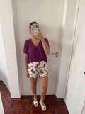 Scooby doo short with purple viscose tshirt