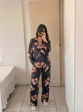 Black b kom buttoned set