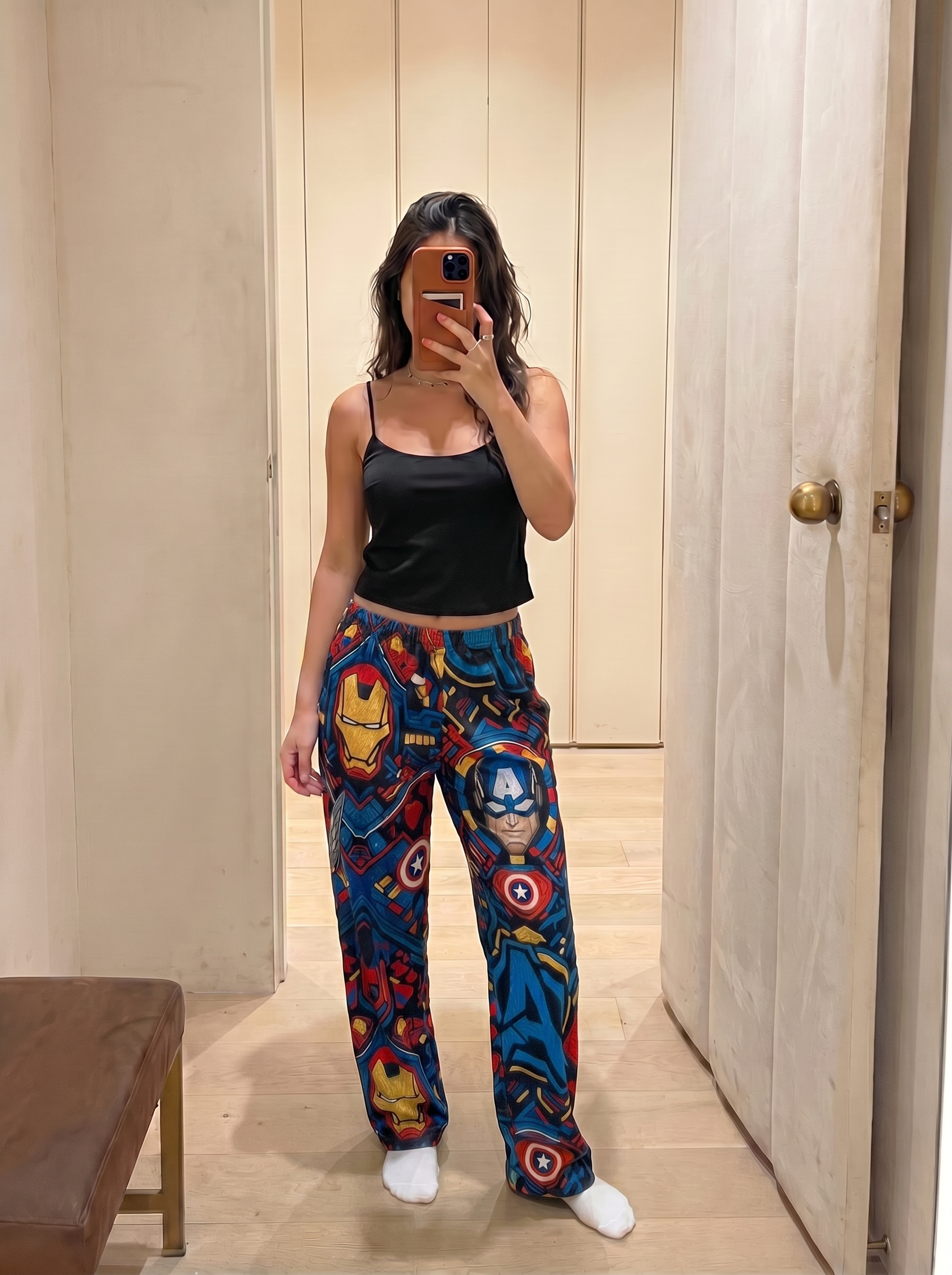 Captain america pants with black cut top