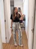 Snake pants with black Tshirt viscose