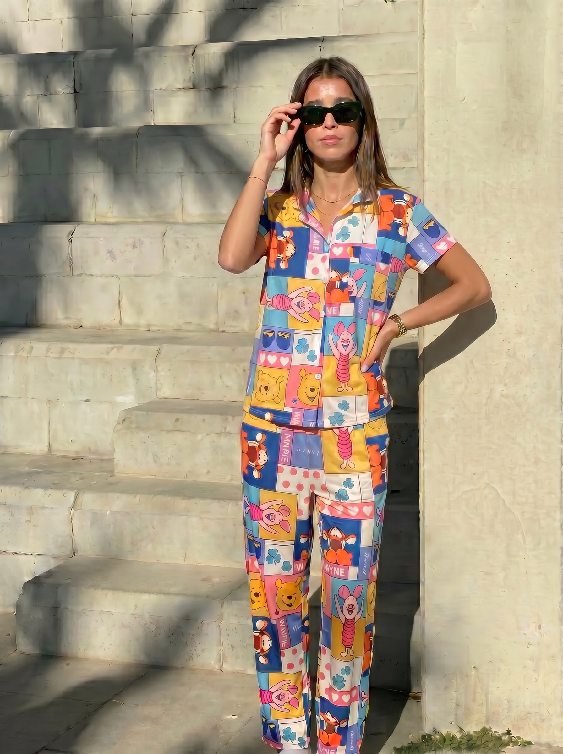 Winnie the pooh half sleeves and pants Set