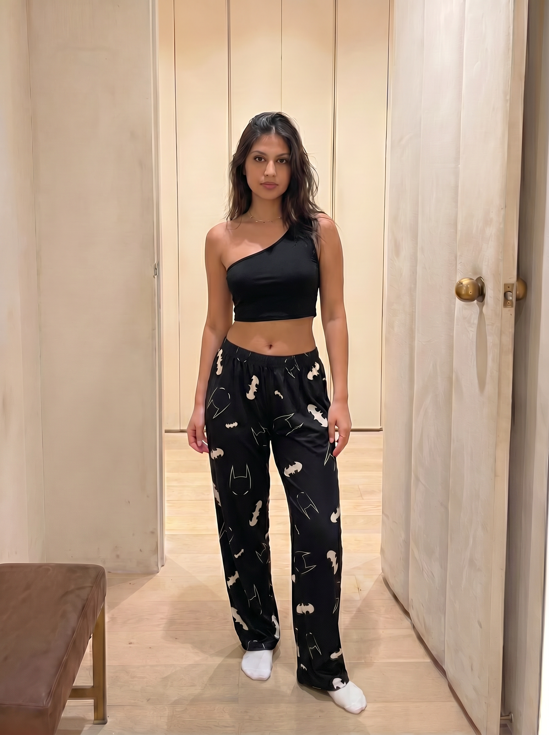Batman pants with black one shoulder