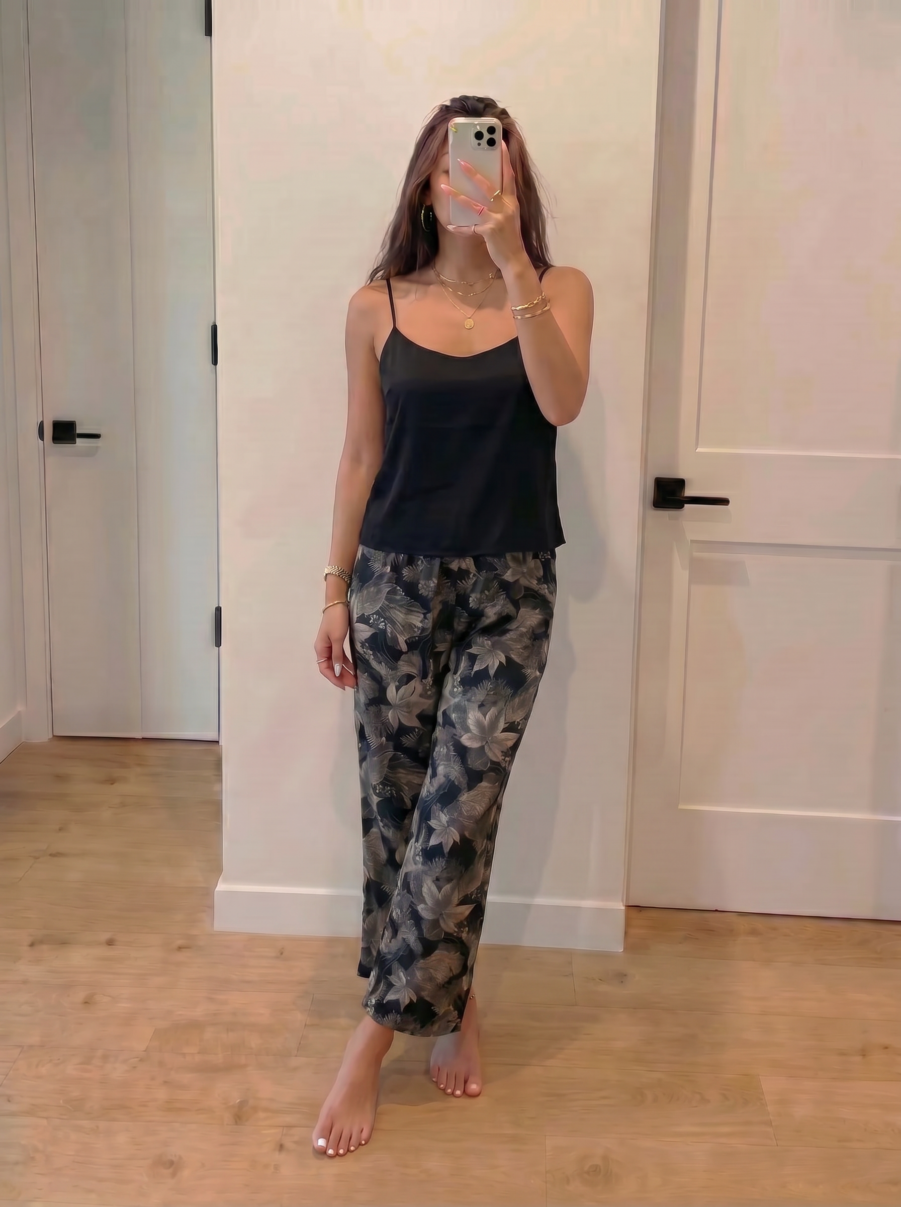 Grape viscose pants with black cut top
