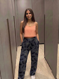 Grey batman pants with dark simon cut top