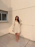 Light Beige long linen Shirt