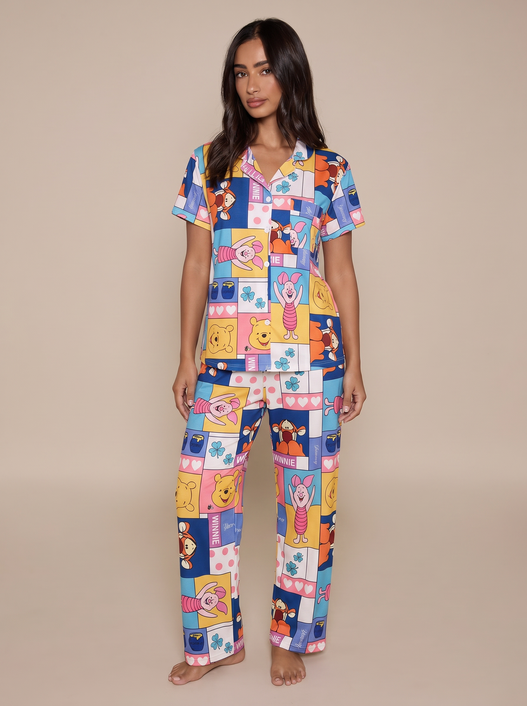 Winnie the pooh half sleeves and pants Set