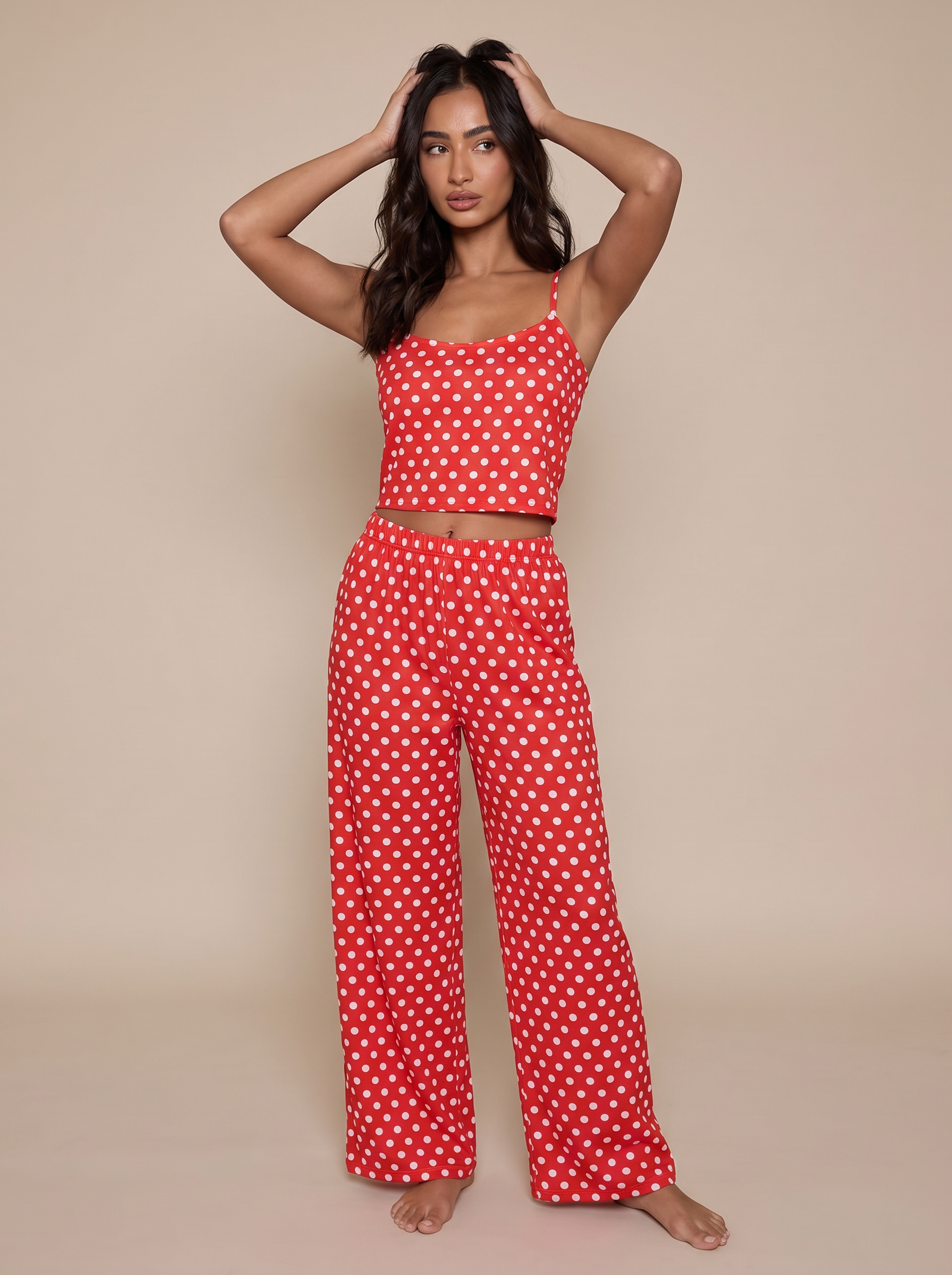 Pink polka set