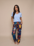 Baby blue viscose top with captain america Pants