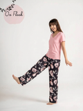 Black rose pants with Simon viscose Tshirt