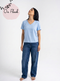 Baby blue viscose Tshirt