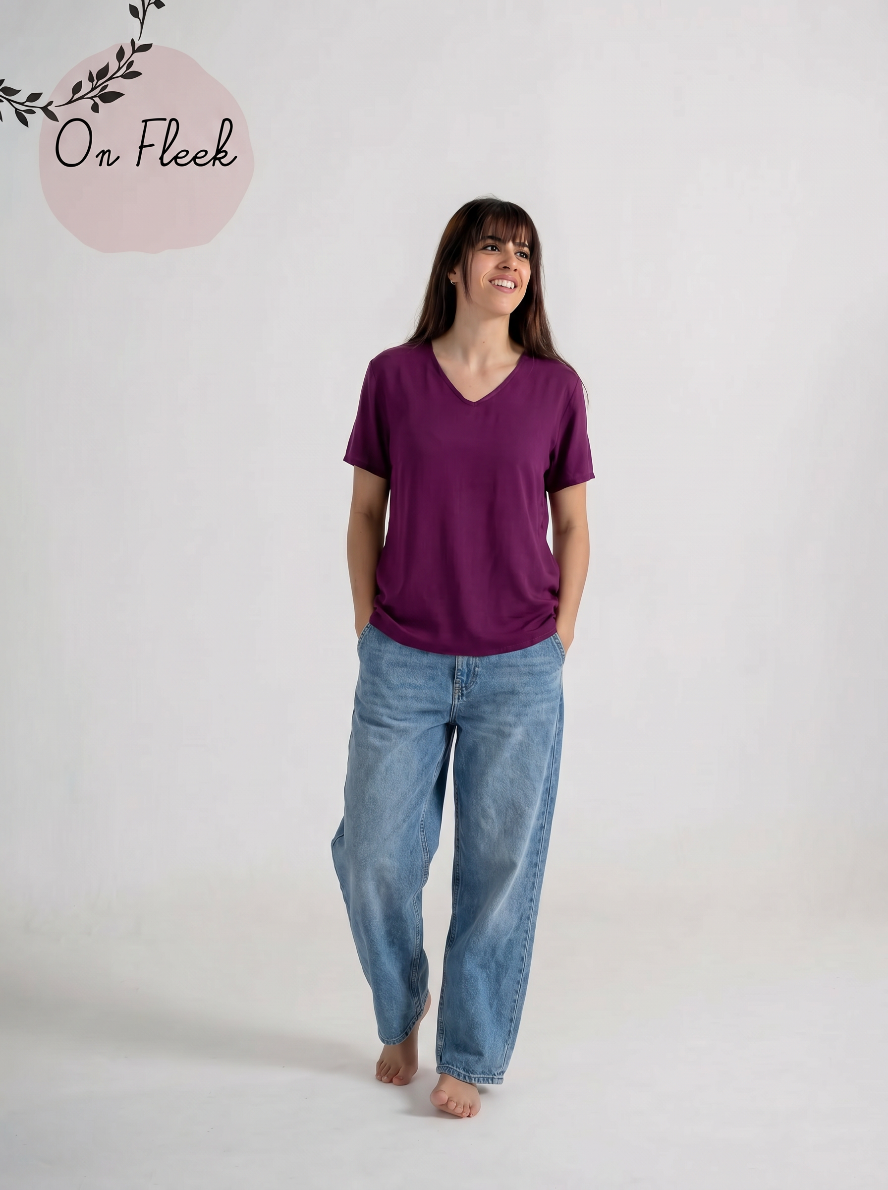 Purple viscose Tshirt