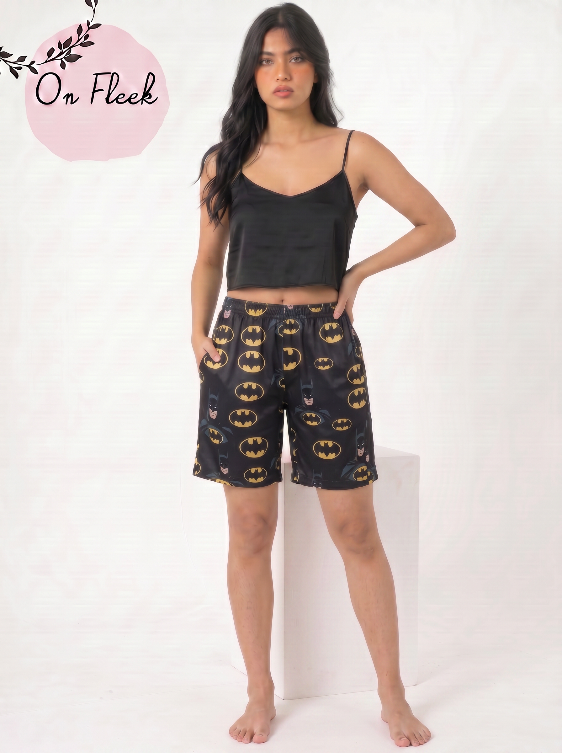New batman short with black cut top