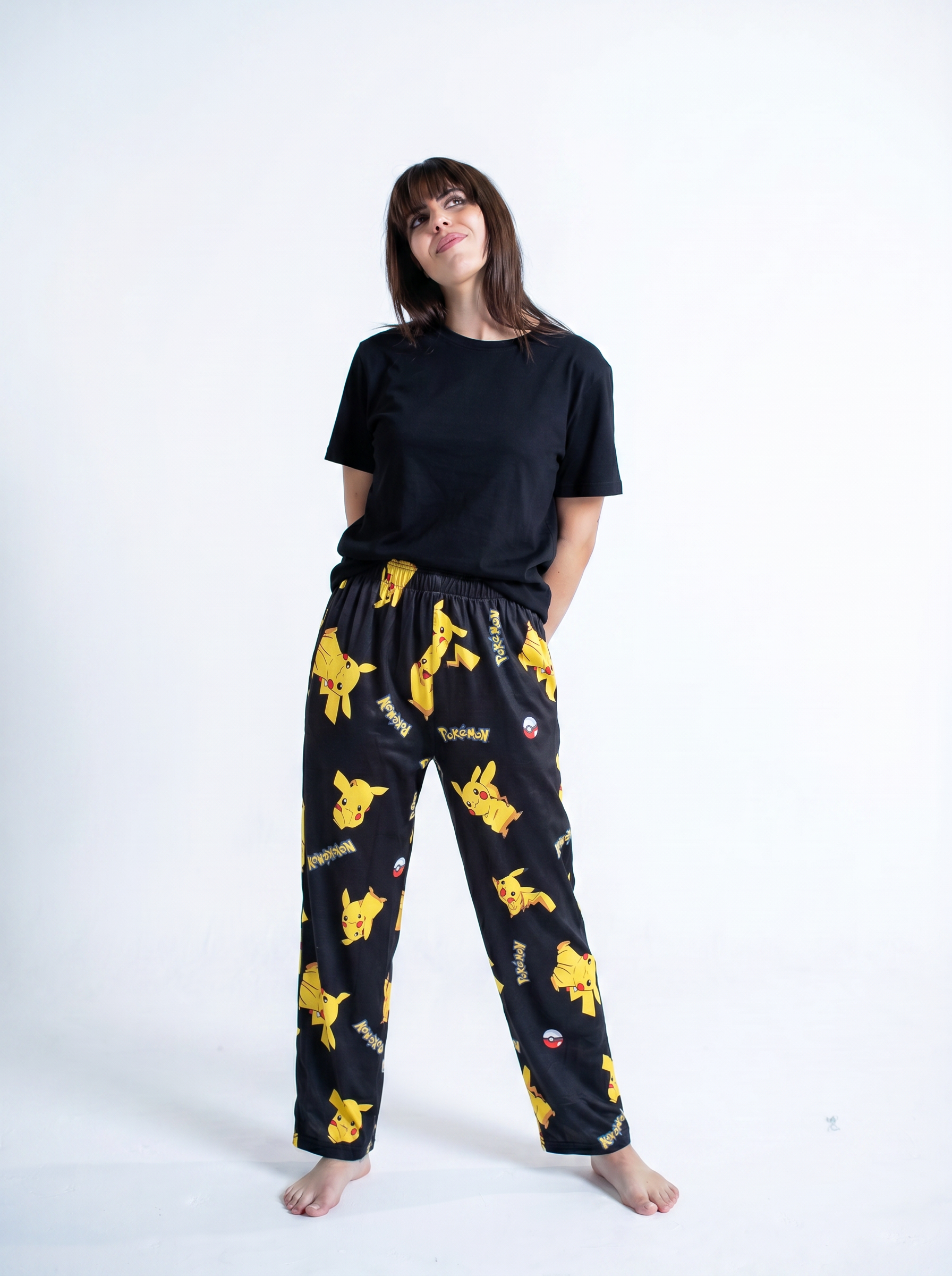 Pokemon pants with black cotton Tshirt