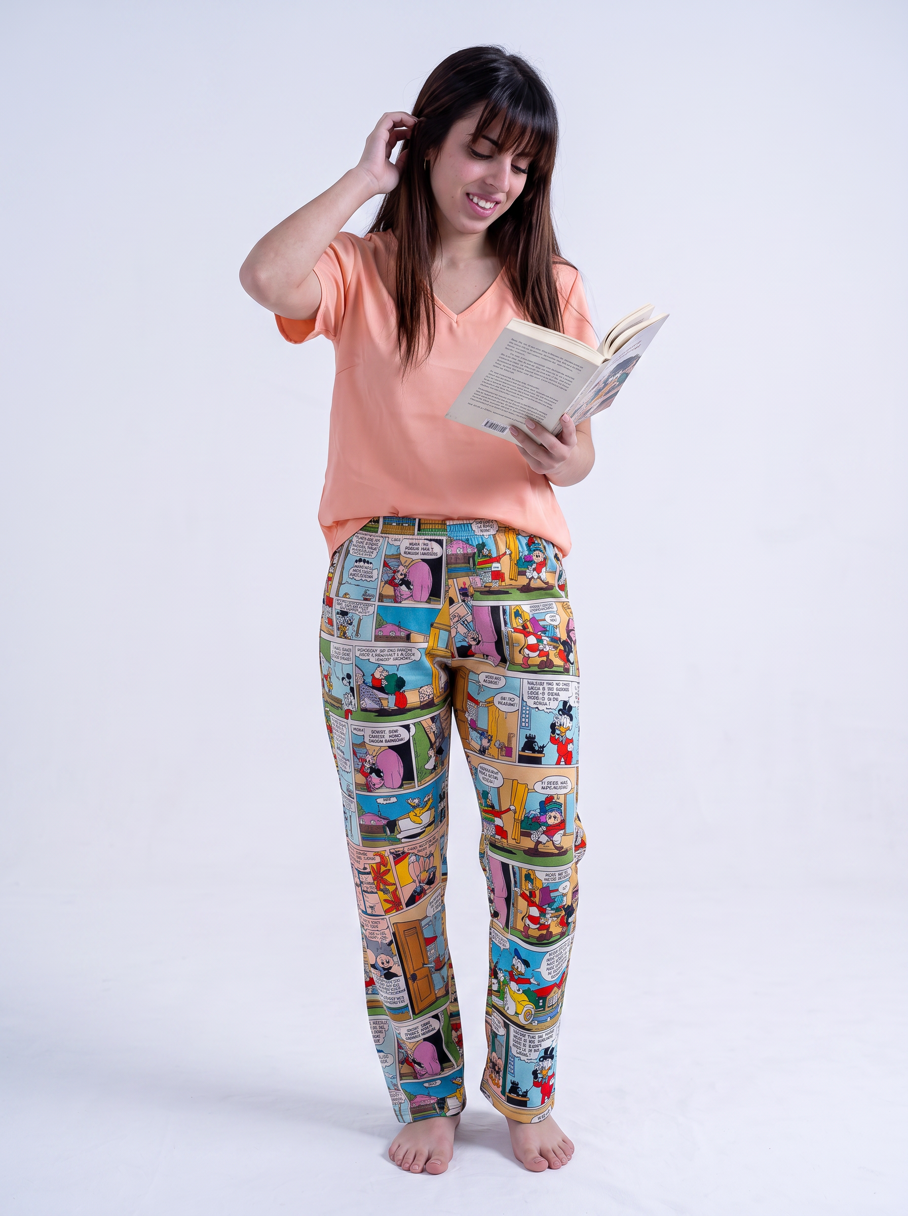 Donald Duck Pants with simon viscose Tshirt