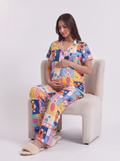 Winnie the pooh buttoned half sleeves and pants set