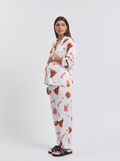 White netflix buttoned Set