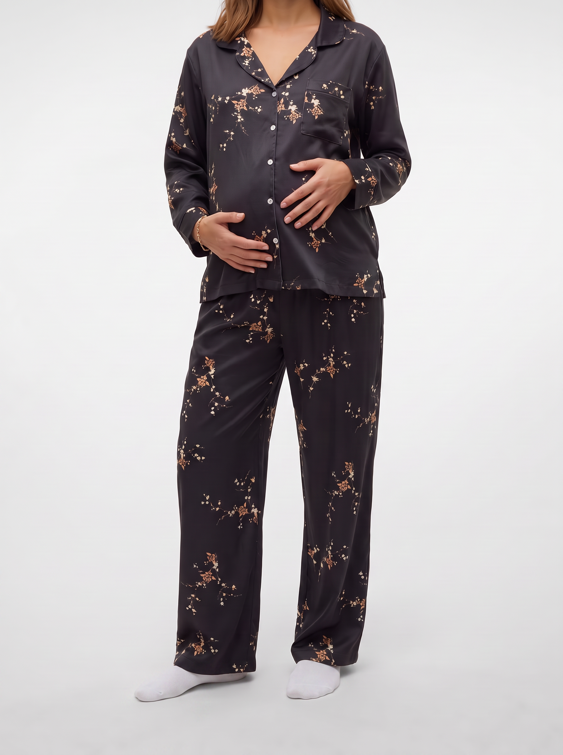 Black Zahra full sleeves buttoned set