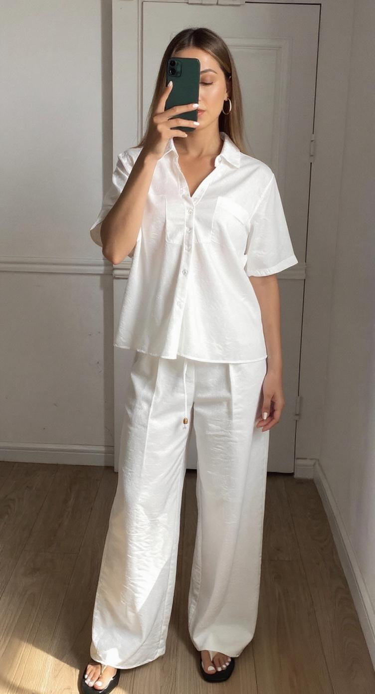 White linen set