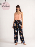 Black tom and jerry pants with simon cut top