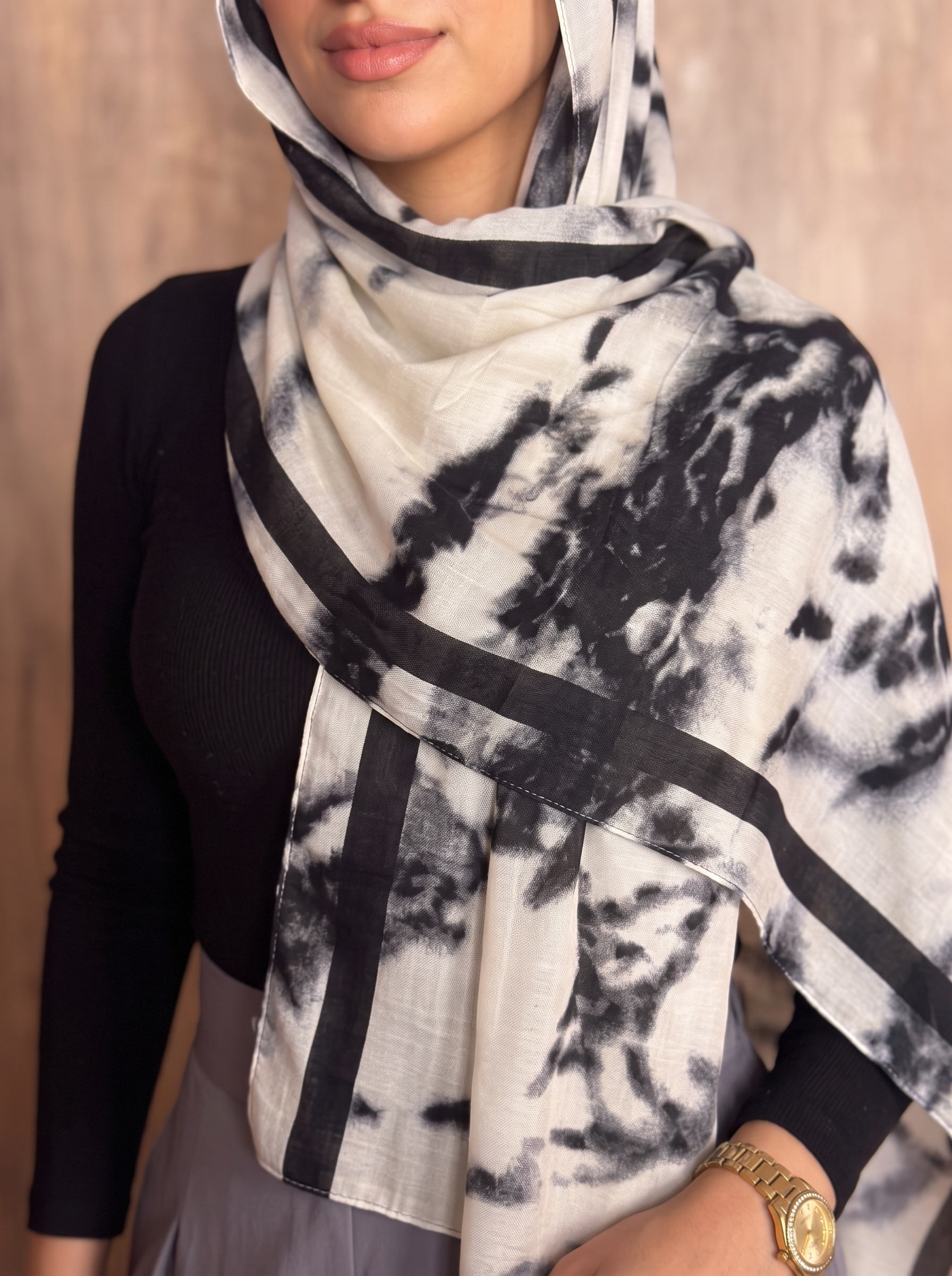 Modal white black marble Ombre