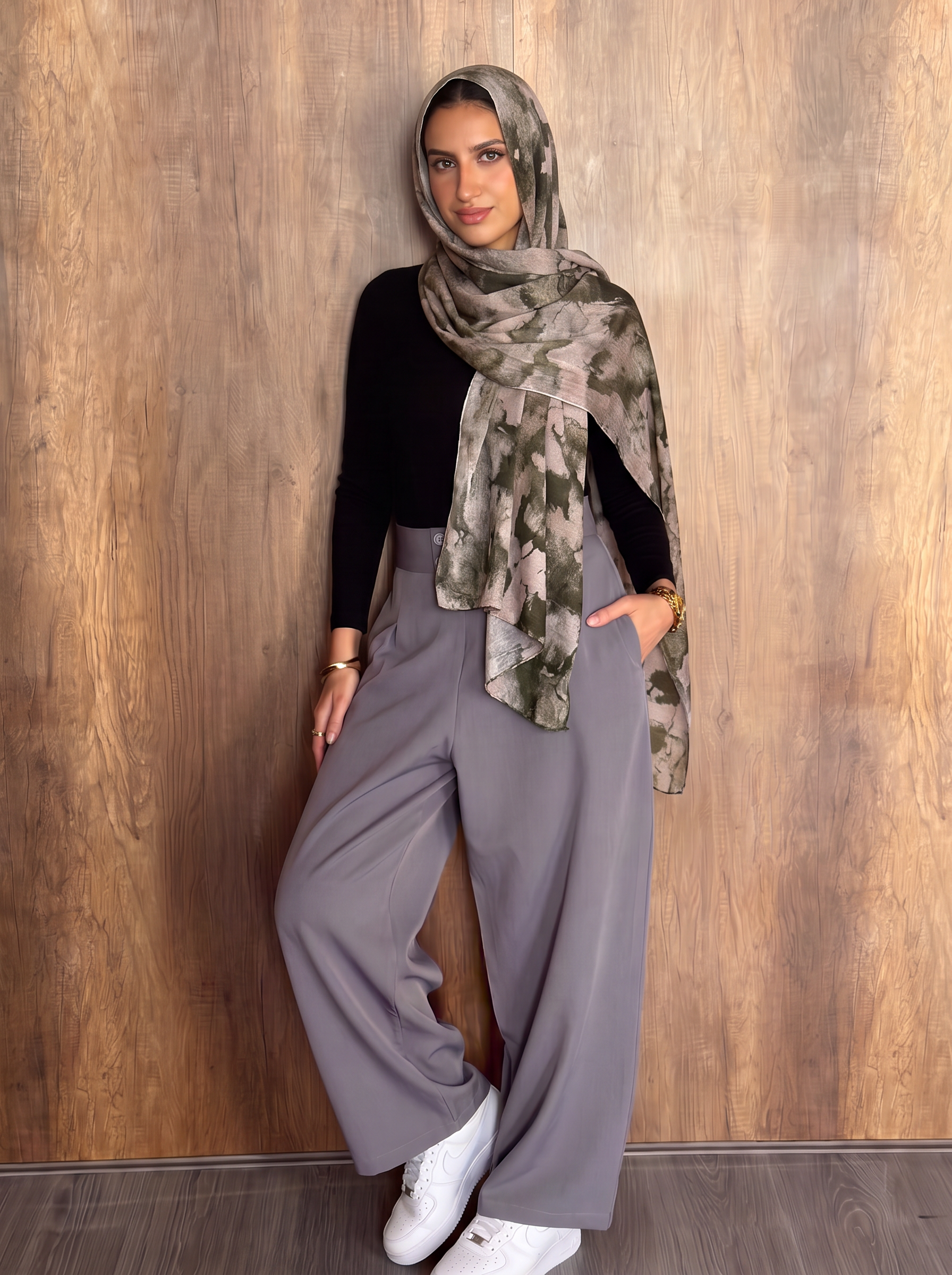 Olive mirage Modal Scarf