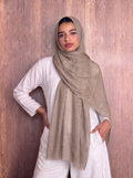 Crinckled linen Woody Scarf