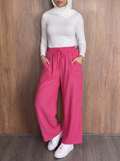 Linen hot pink Pants