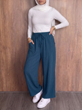 Linen petrol Pants