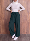 Linen Dark Green Pants