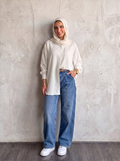 Linen white long shirt