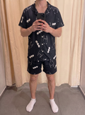 Batman buttoned half sleeves set