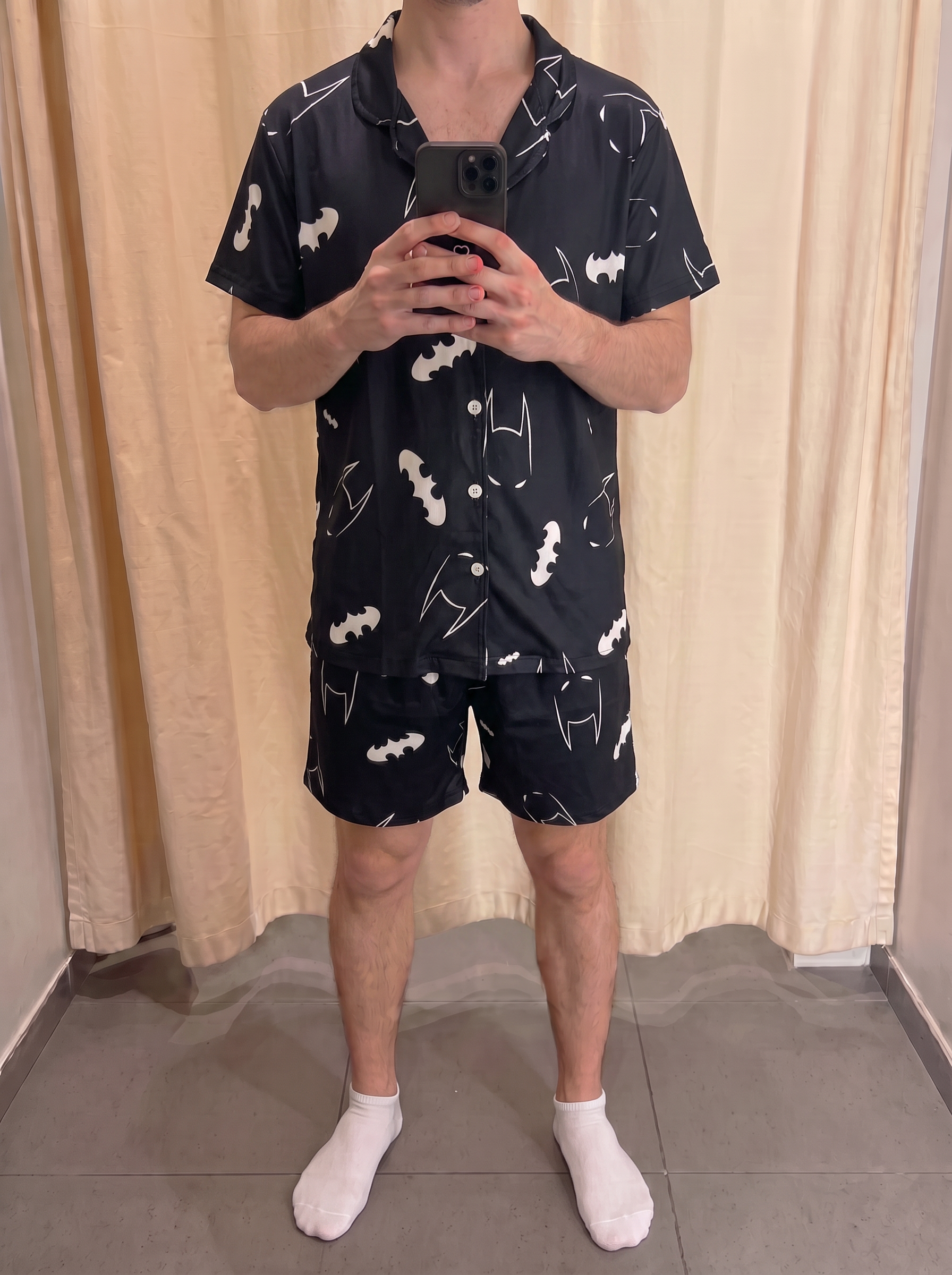 Batman buttoned half sleeves set