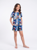 Mickey collage half sleeves and short set
