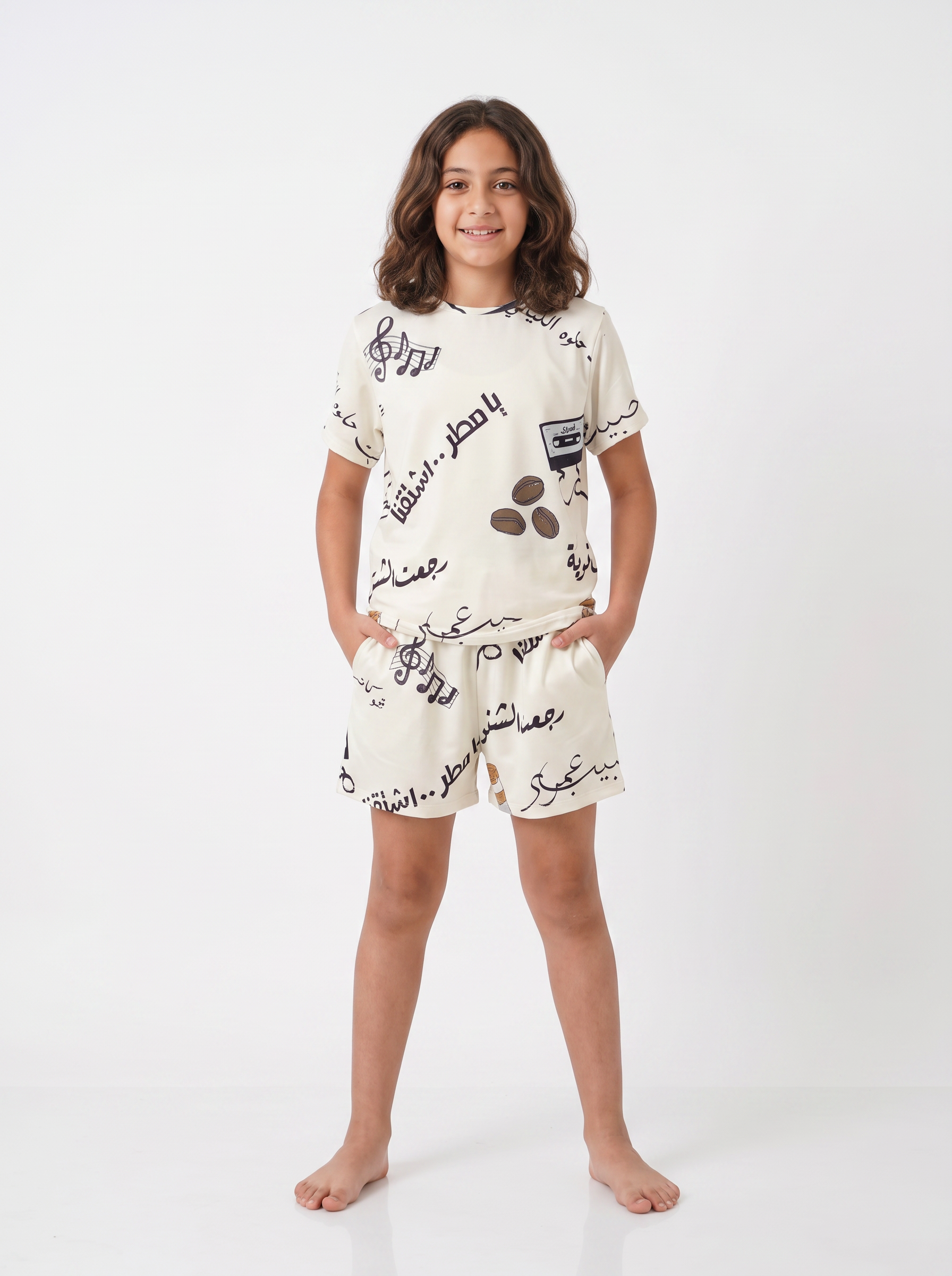Fayrouz half sleeves top and short set