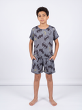 Grey Batman half sleeves and short set