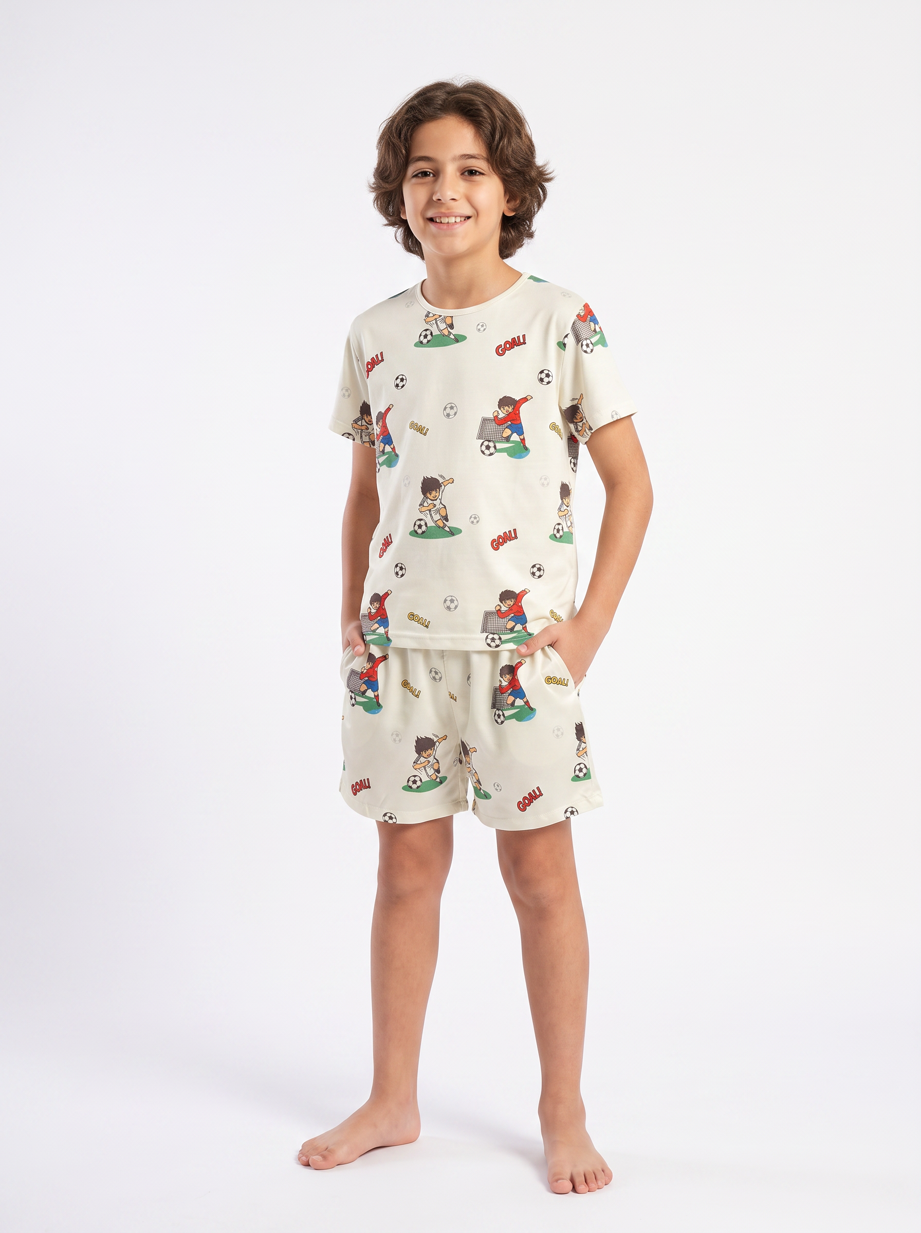 Captain maged Half sleeves and short set