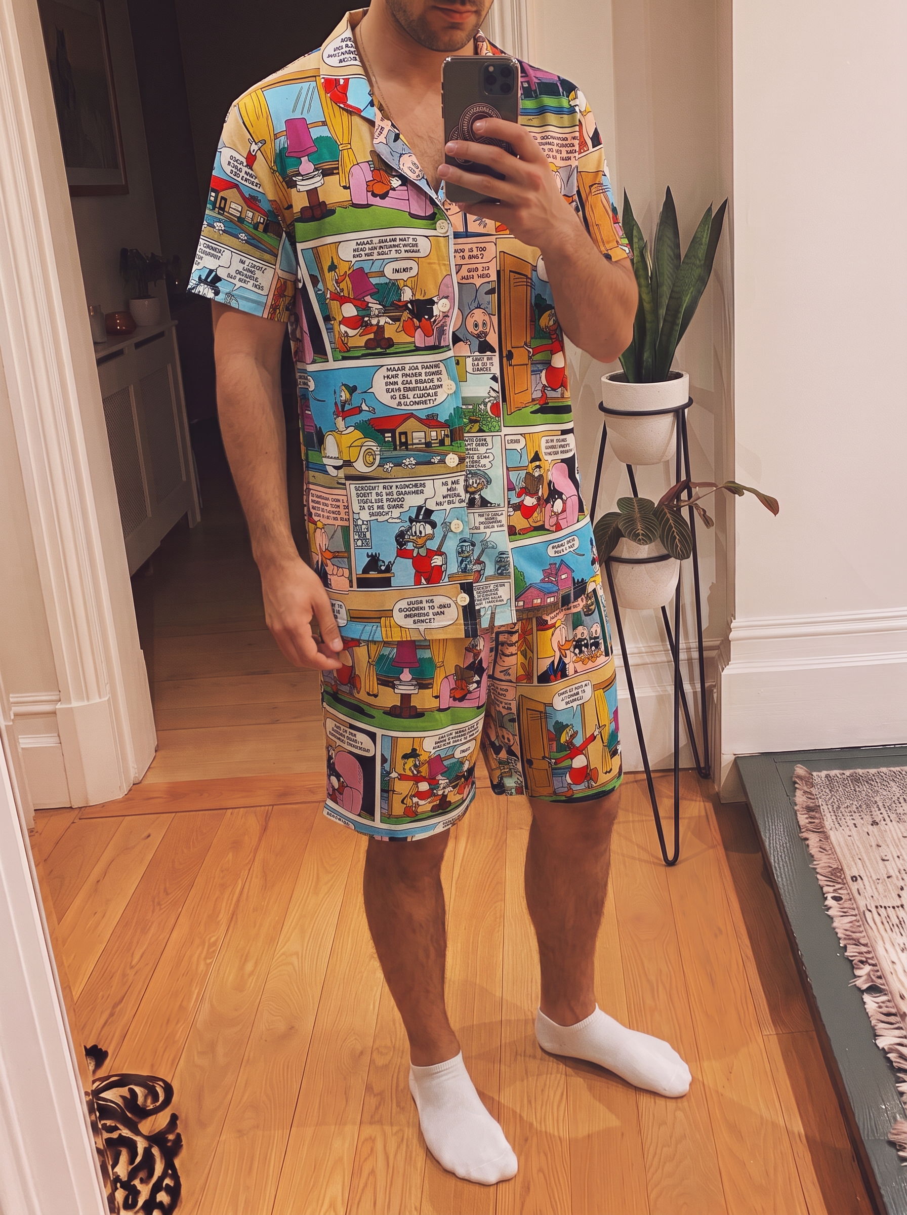 Donald duck buttoned set