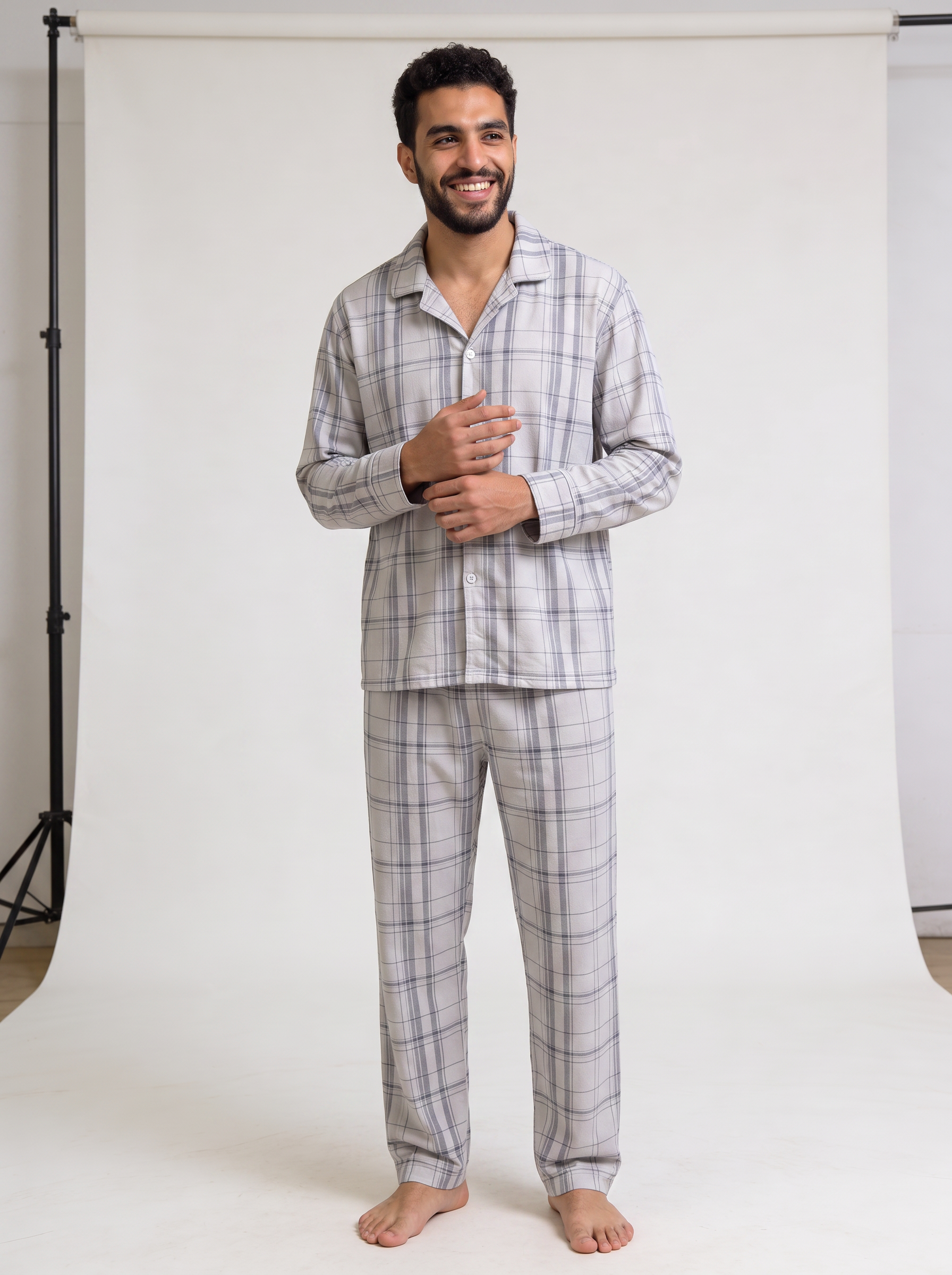 Light grey careaux velvet set