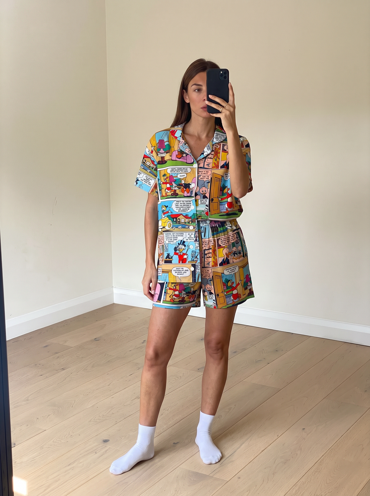Donald duck buttoned set