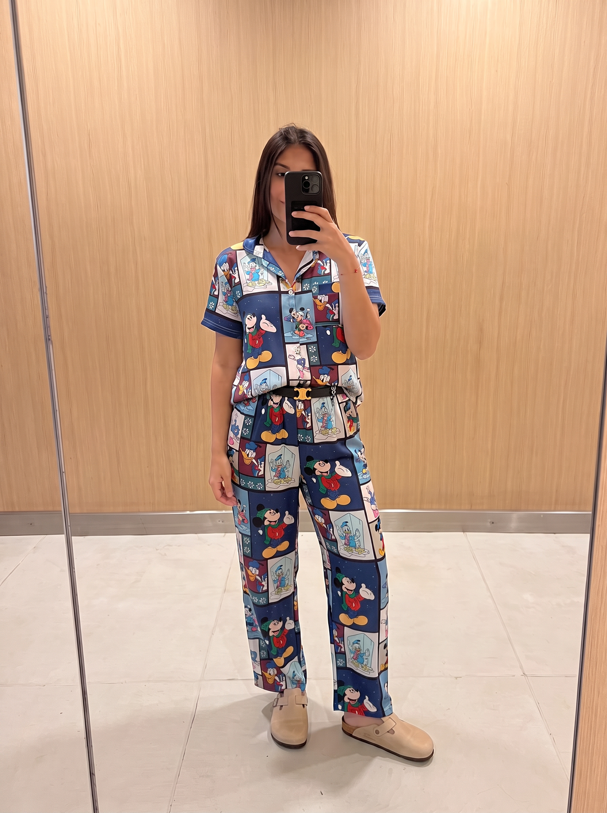 Mickey collage half sleeves buttoned set